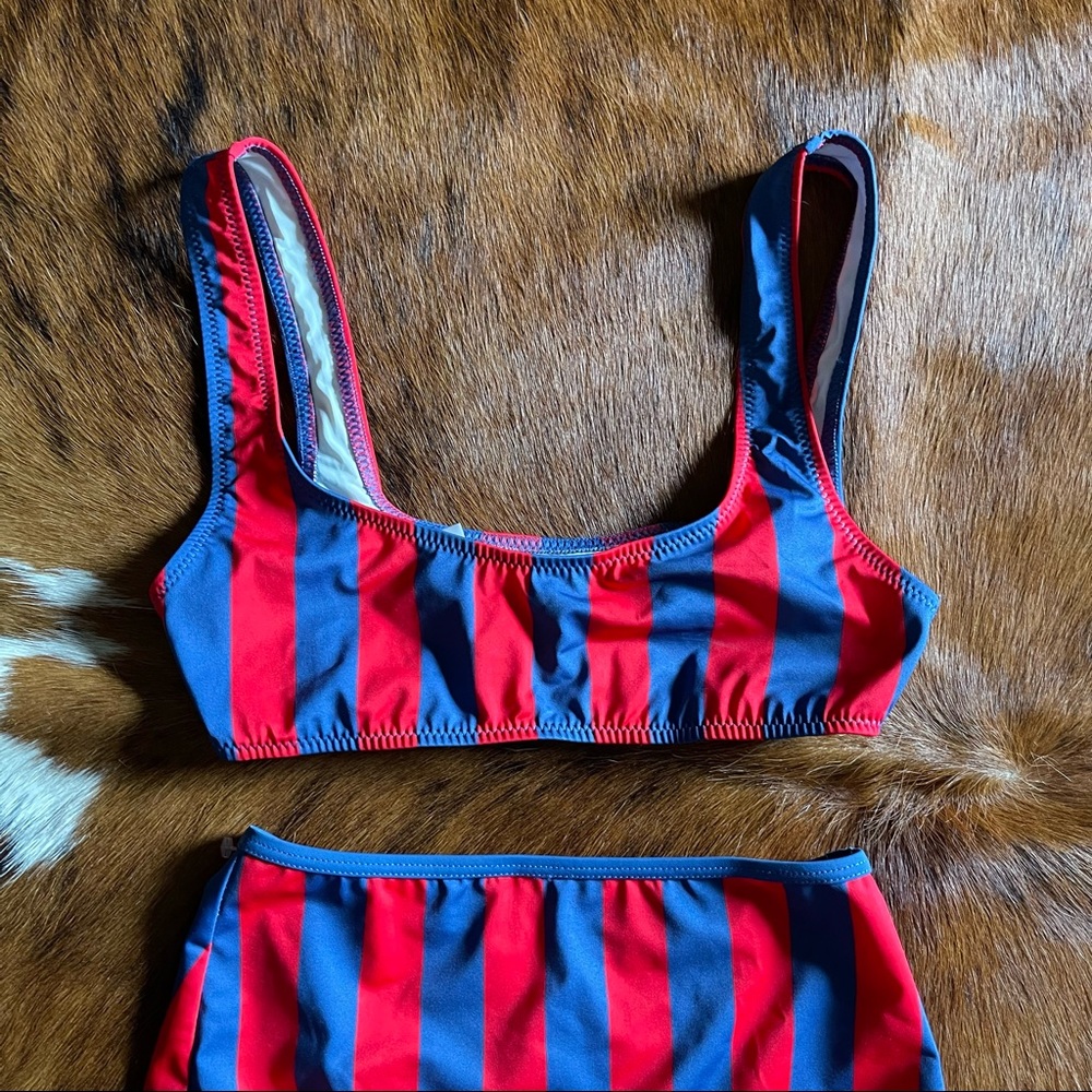 Solid & Striped Red The Brigitte High Waisted Two… - image 2